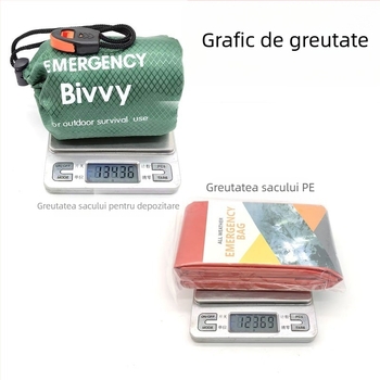 War Dragon Sac de dormit de urgență pentru camping – izolație din folie PE de aluminiu, multifuncțional pentru supraviețuire în aer liber