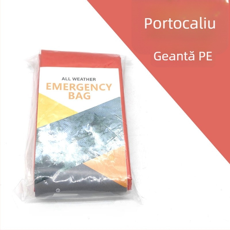 War Dragon Sac de dormit de urgență pentru camping – izolație din folie PE de aluminiu, multifuncțional pentru supraviețuire în aer liber