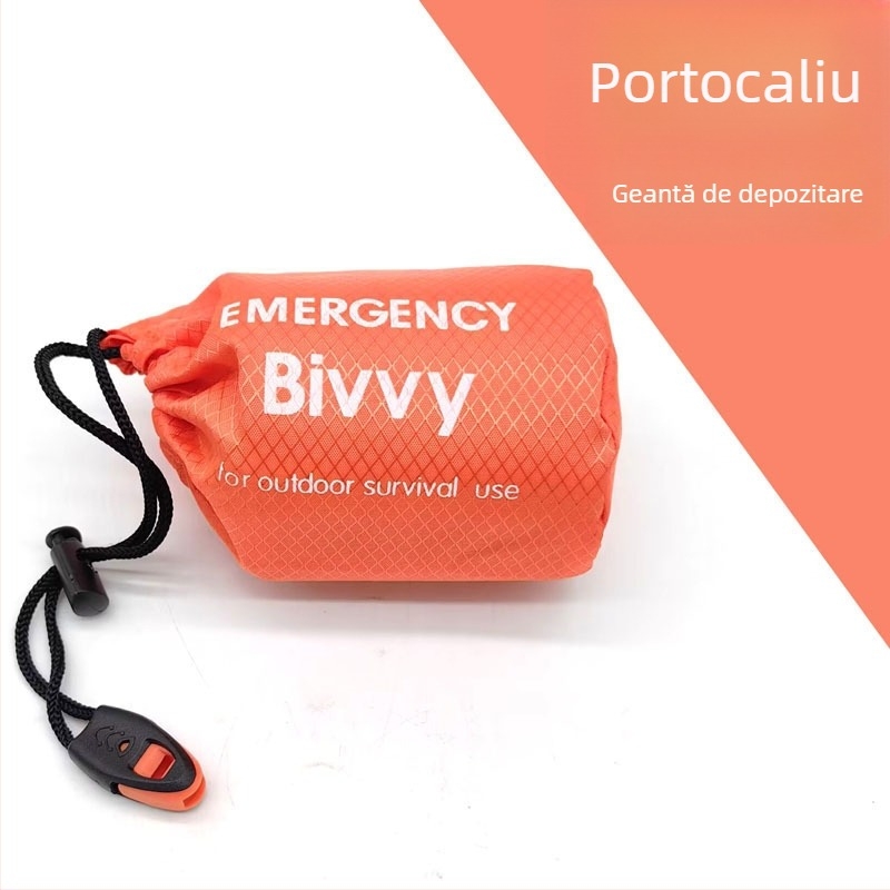 War Dragon Sac de dormit de urgență pentru camping – izolație din folie PE de aluminiu, multifuncțional pentru supraviețuire în aer liber