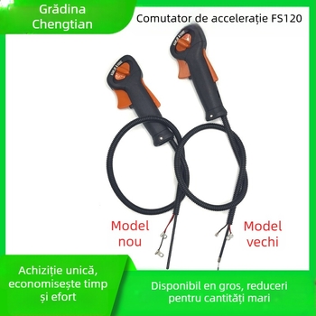 Comutator de accelerație Narita și cablu de accelerație pentru mașini de tuns iarbă FS120/230235/250, compatibil cu modelele noi și vechi