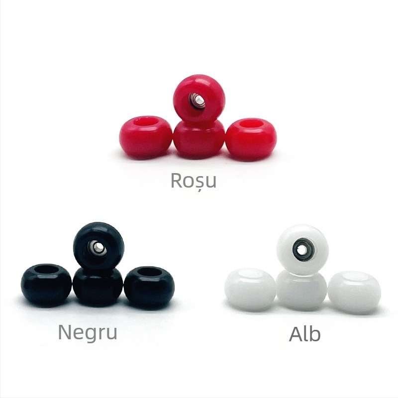 Roți pentru finger skateboard cu rulmenți sferici, oțel inoxidabil, lucrate manual, profesionale