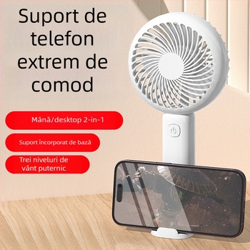 Ventilator portabil USB F1mini — silențios, 3 trepte de viteză, 3 palete, motor cu peri, baterie detașabilă 1000–1200 mAh