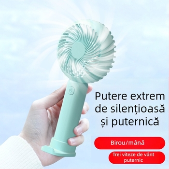 Ventilator portabil USB F1mini — silențios, 3 trepte de viteză, 3 palete, motor cu peri, baterie detașabilă 1000–1200 mAh
