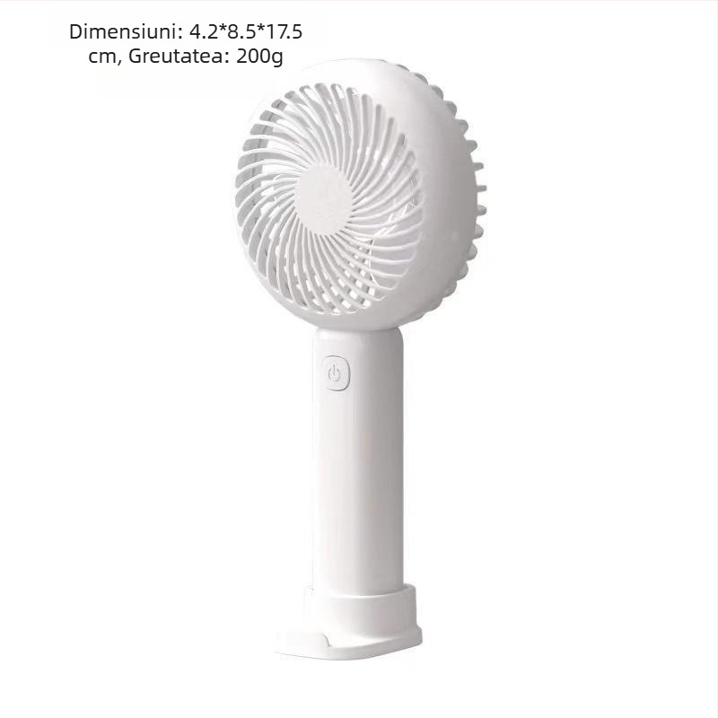 Ventilator portabil USB F1mini — silențios, 3 trepte de viteză, 3 palete, motor cu peri, baterie detașabilă 1000–1200 mAh