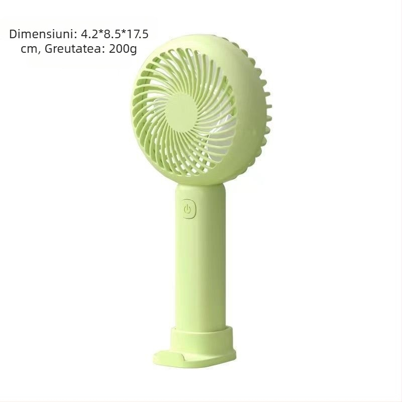 Ventilator portabil USB F1mini — silențios, 3 trepte de viteză, 3 palete, motor cu peri, baterie detașabilă 1000–1200 mAh