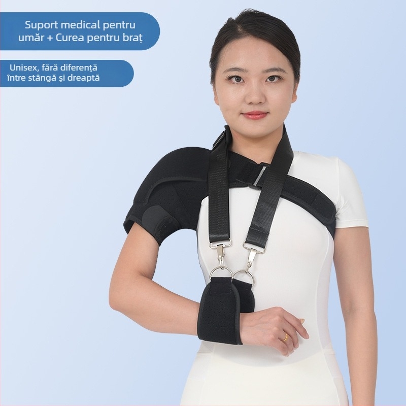 Bandă de fixare a umărului cu spumă, stânga/dreapta, pentru adulți, potrivită pentru volei, curea medicală de fixare a umărului