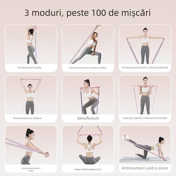 Set de corzi de rezistență pentru fitness acasă — antrenament umeri, spate și picioare, material TPR, model AH0700R2609