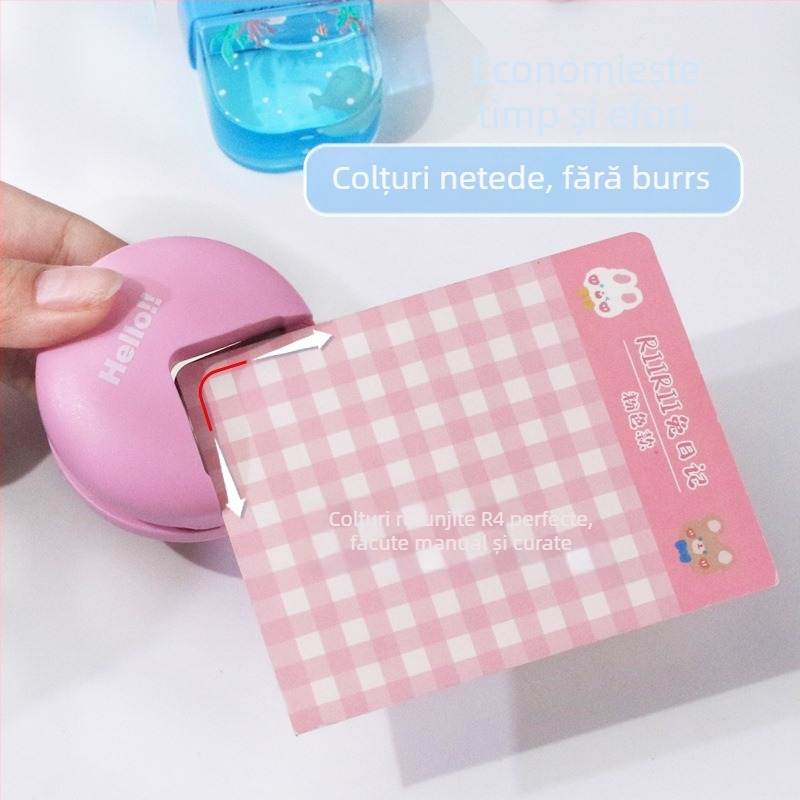 Tăietor pentru colțuri R4 — perforare manuală, model 20240517, 1 perforator, ambalare individuală, etichetă privată licențiată