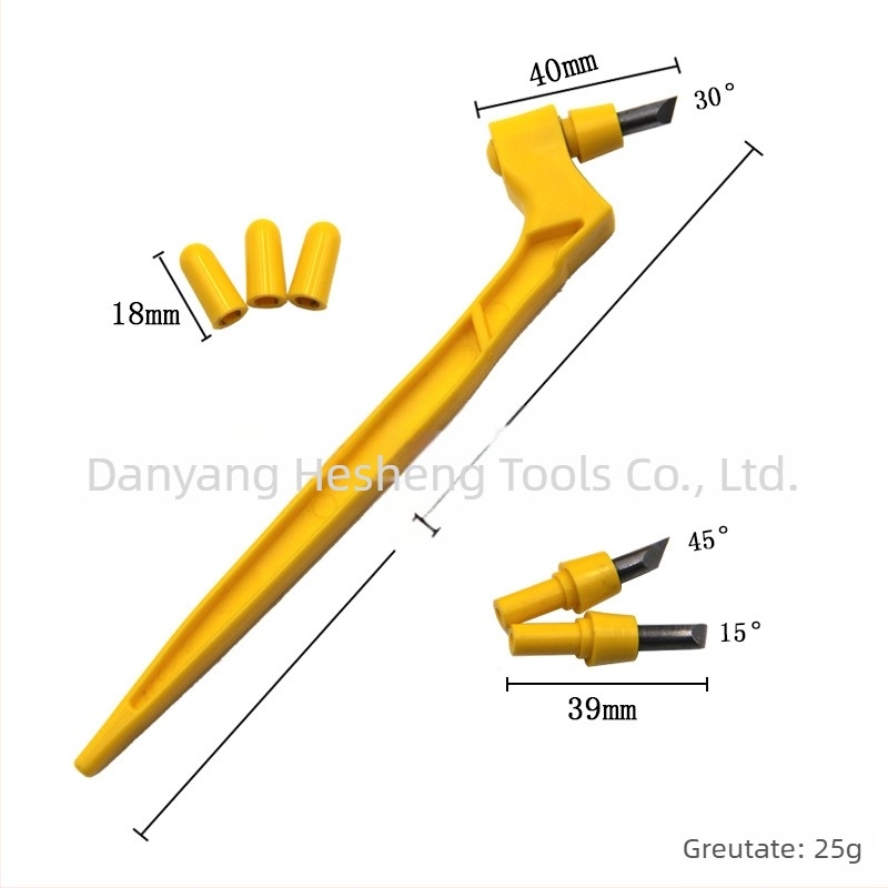Tăietor manual pentru gravură pe hârtie, instrument de tăiere rotativ la 360°, cu trei capete, pentru hârtie, diametrul mânerului 8, Mr Drill