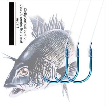 Romano cârlig cu sfoară Nr. 6, cu barbă, pescuit marin din barcă