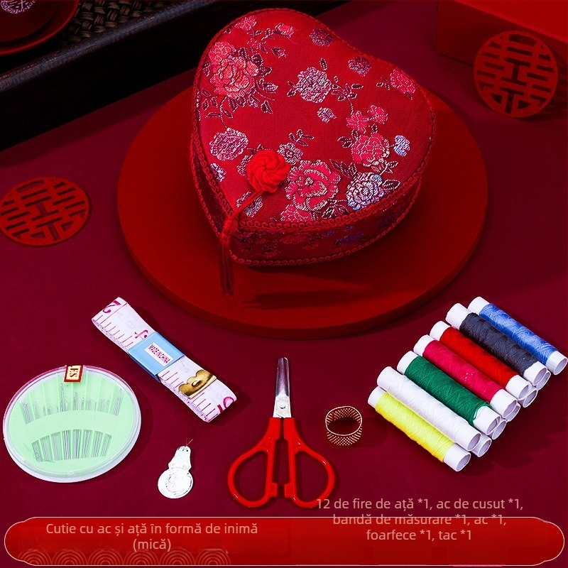 Cutie pentru ace – set de zestre pentru mireasă, depozitare pentru ace circulare, stil drăguț, model F969T6765M6HTS