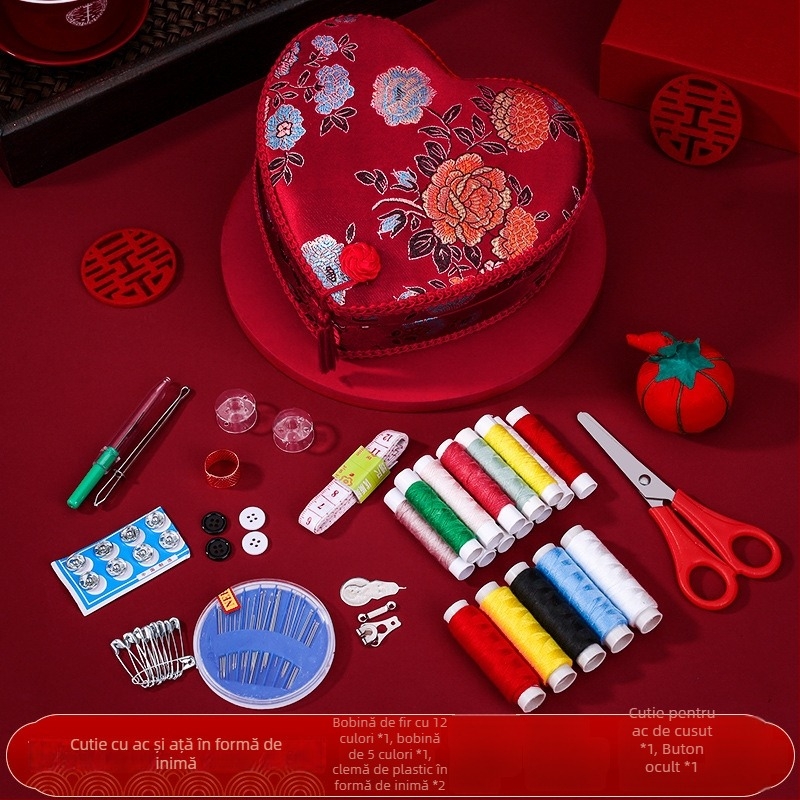 Cutie pentru ace – set de zestre pentru mireasă, depozitare pentru ace circulare, stil drăguț, model F969T6765M6HTS