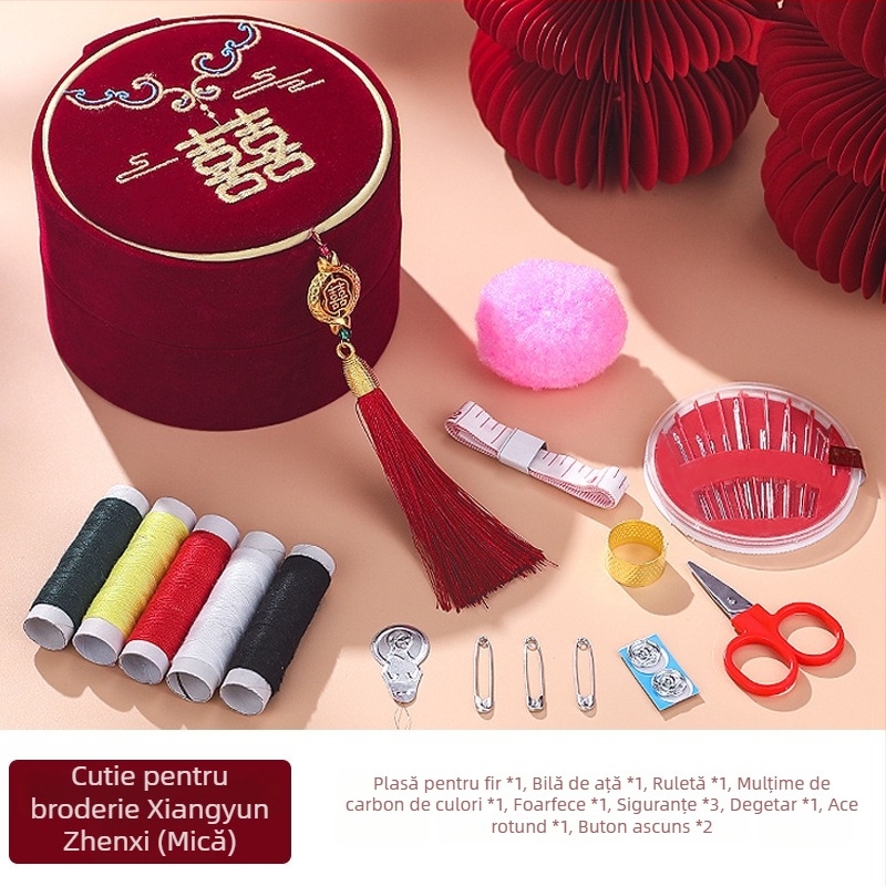 Cutie pentru ace – set de zestre pentru mireasă, depozitare pentru ace circulare, stil drăguț, model F969T6765M6HTS