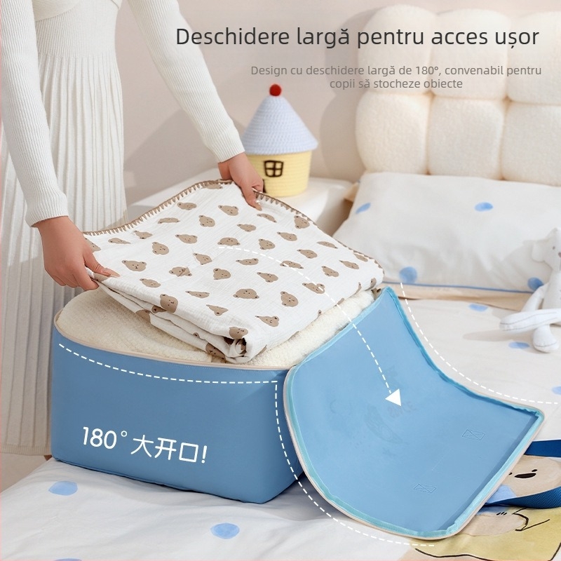 Geantă de depozitare pentru pături de grădiniță - Poliester, 56-75 L, Model anime, Depozitare la domiciliu