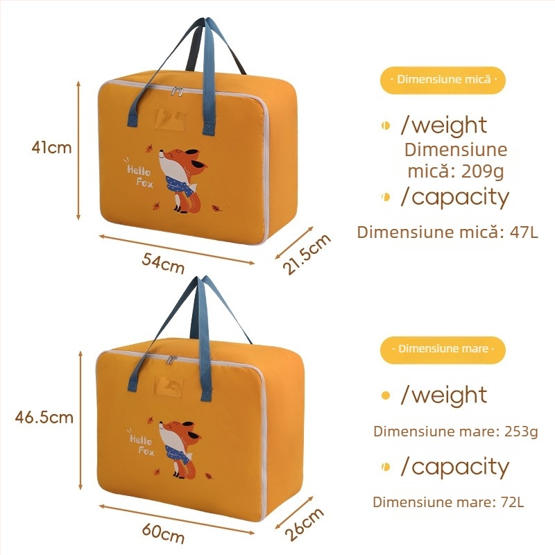 Geantă de depozitare pentru pături de grădiniță - Poliester, 56-75 L, Model anime, Depozitare la domiciliu