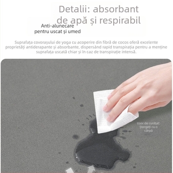 Covoraș yoga PU Biao King, grosime 5 mm, greutate 3200 g, model geometric