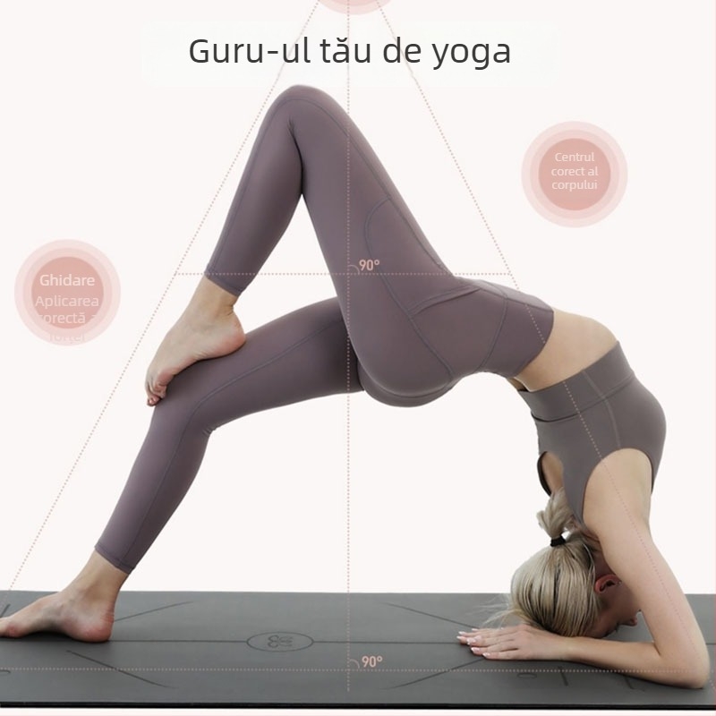 Covoraș yoga PU Biao King, grosime 5 mm, greutate 3200 g, model geometric