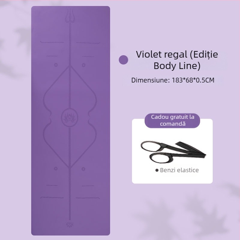 Covoraș yoga PU Biao King, grosime 5 mm, greutate 3200 g, model geometric