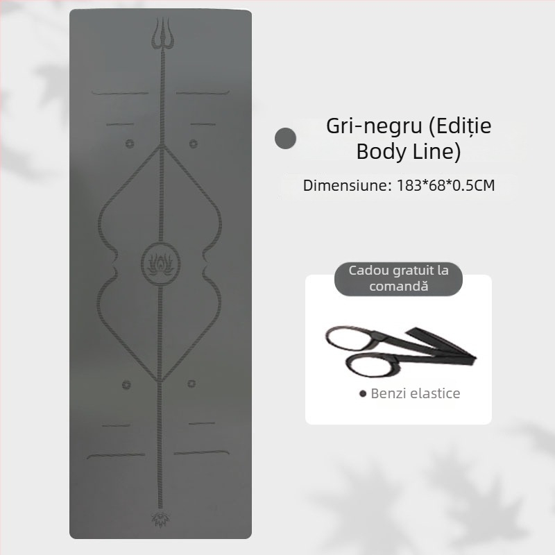 Covoraș yoga PU Biao King, grosime 5 mm, greutate 3200 g, model geometric