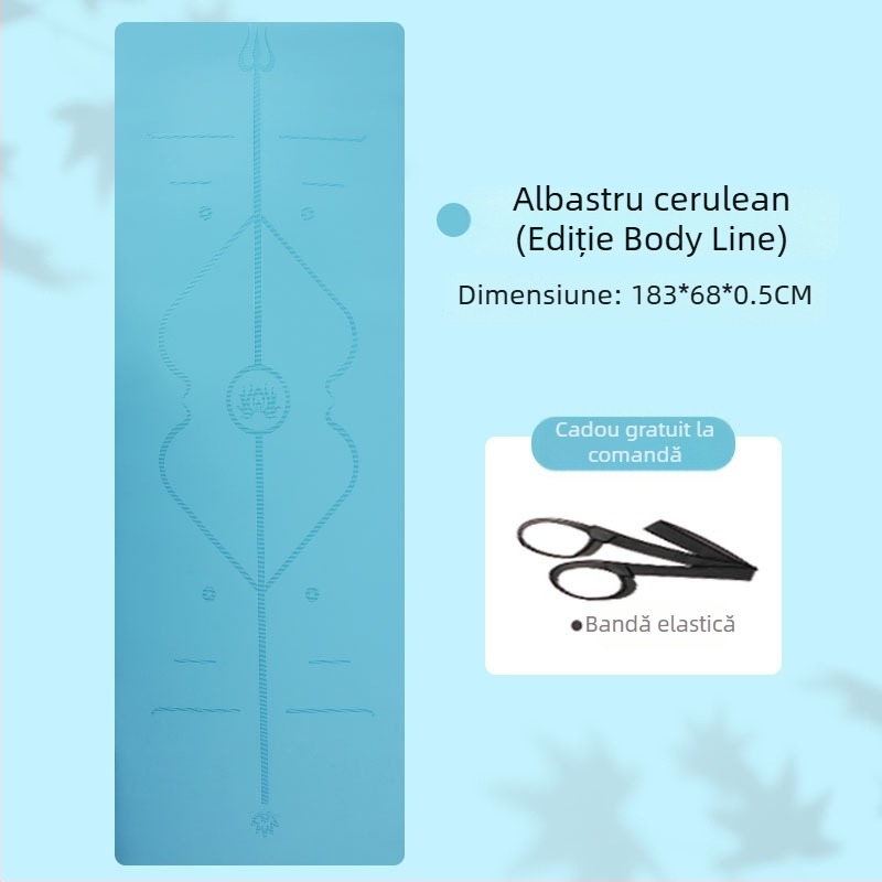 Covoraș yoga PU Biao King, grosime 5 mm, greutate 3200 g, model geometric