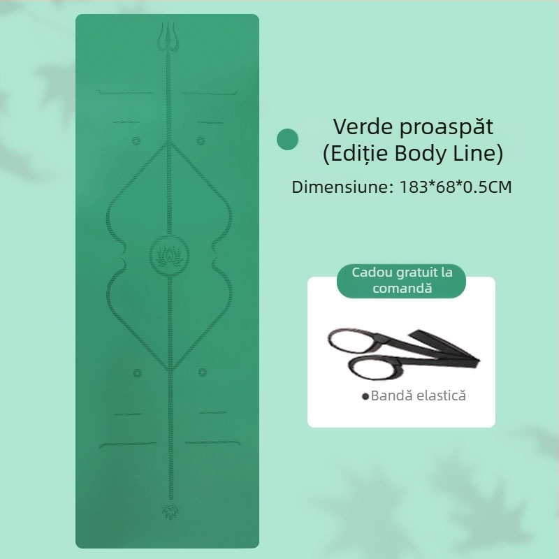 Covoraș yoga PU Biao King, grosime 5 mm, greutate 3200 g, model geometric