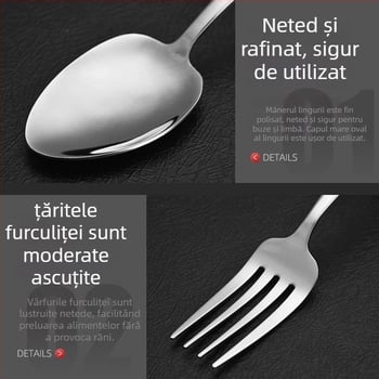 Linguri din oțel inoxidabil 304 – stil modern minimalist, finisaj oglindit, culoare solidă