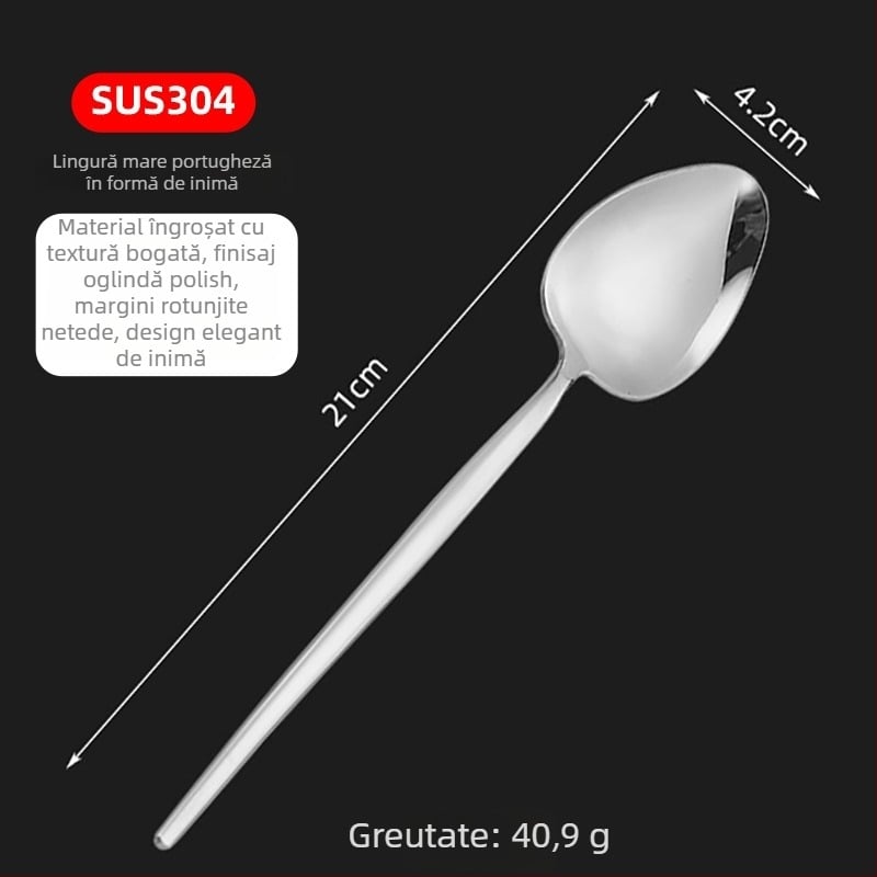 Linguri din oțel inoxidabil 304 – stil modern minimalist, finisaj oglindit, culoare solidă