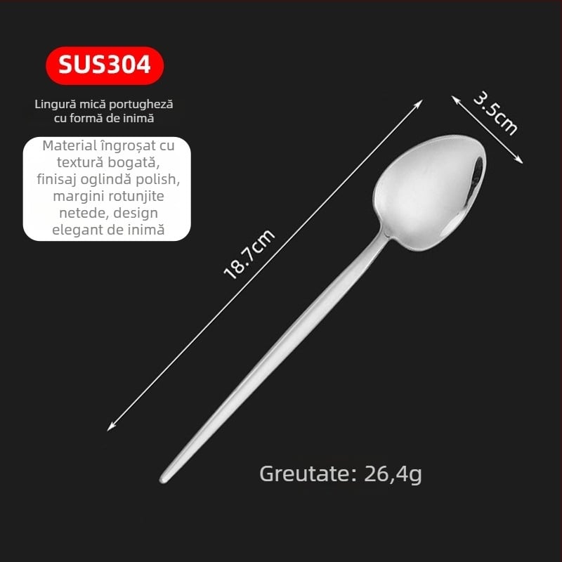 Linguri din oțel inoxidabil 304 – stil modern minimalist, finisaj oglindit, culoare solidă