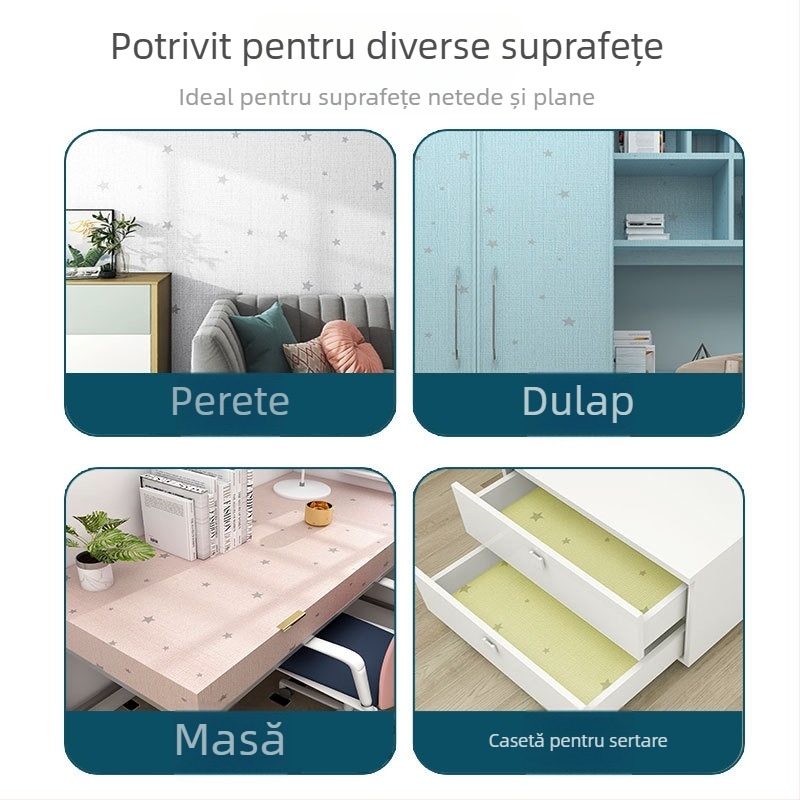 Tapet autoadeziv impermeabil PVC, stil modern minimalist, model 23250583494, 1 foaie, pentru living, dormitor, birou