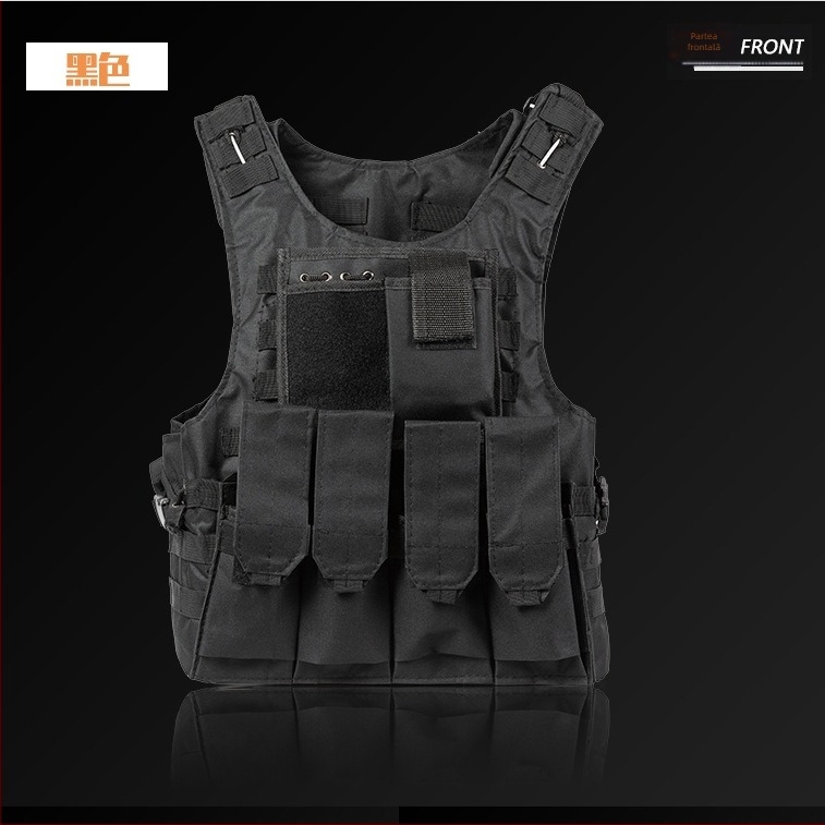 Vesta balistică tactică cu design camuflaj, rezistentă la înțepături, eliberare rapidă prin sârmă de oțel, amfibie și armură ușoară cu trei niveluri