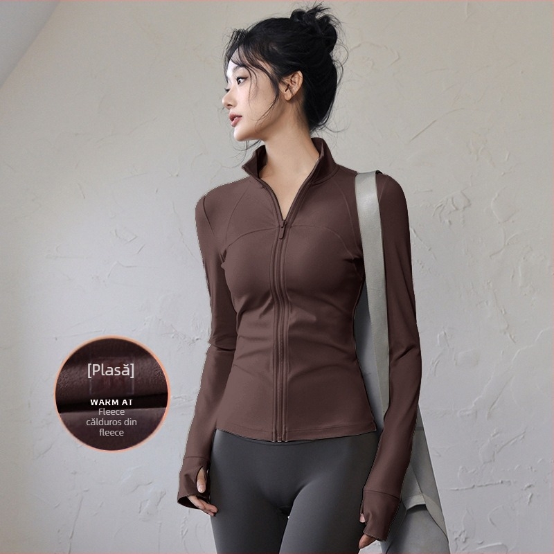 Top de antrenament pentru yoga și fitness pentru femei – Slim fit, mâneci lungi, uscare rapidă; țesătură: amestec fibre chimice; 82,5% poliester; căptușeală: Spandex, conținut: poliester