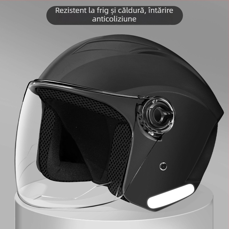 JDTK Cască ABS pentru vehicul electric GB811-2022B – pentru adulți, toate anotimpurile, deplasări în oraș, impermeabil