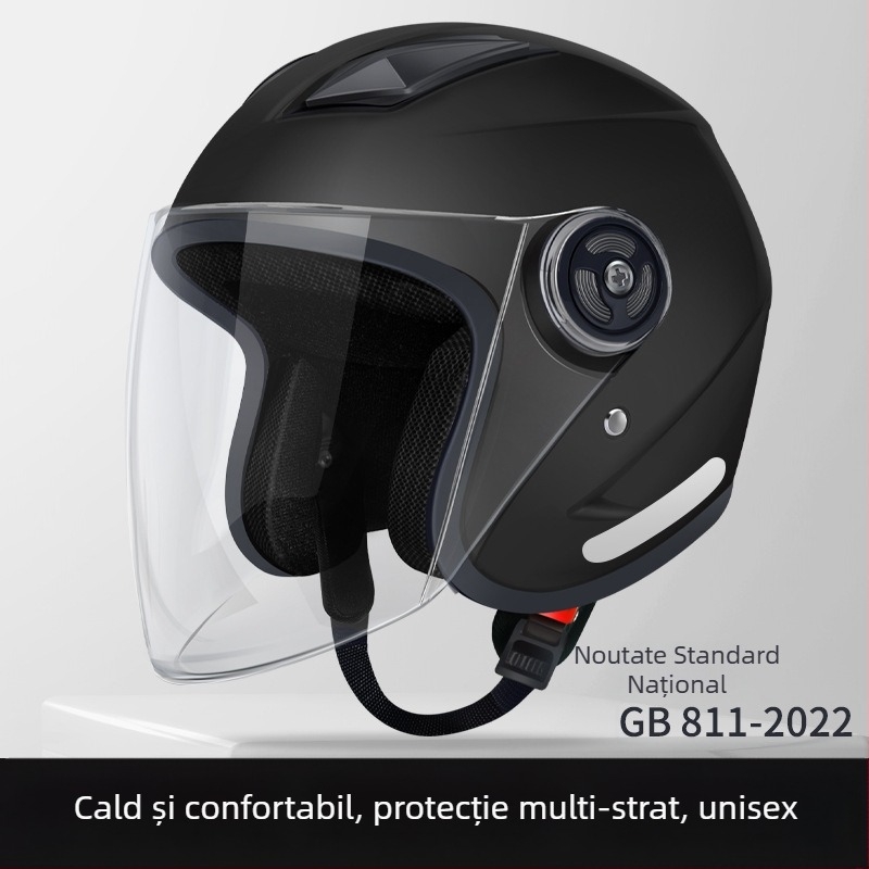 JDTK Cască ABS pentru vehicul electric GB811-2022B – pentru adulți, toate anotimpurile, deplasări în oraș, impermeabil