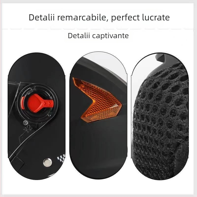 Cască AWN 3/4 cu vizieră dublă, ABS, certificat 3C, all-season, pentru vehicule electrice și navete zilnice