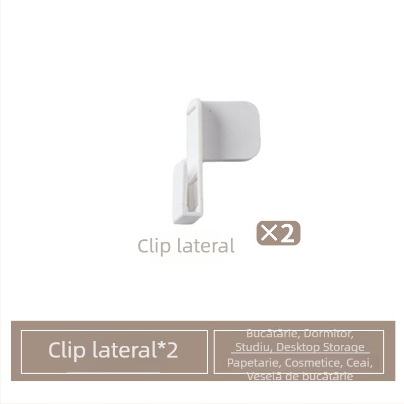 Organizator plastic pentru sertarul de bucătărie cu separator telescopic, stil japonez, 1 strat, instalare cu ventuză pe perete, Mai Qi