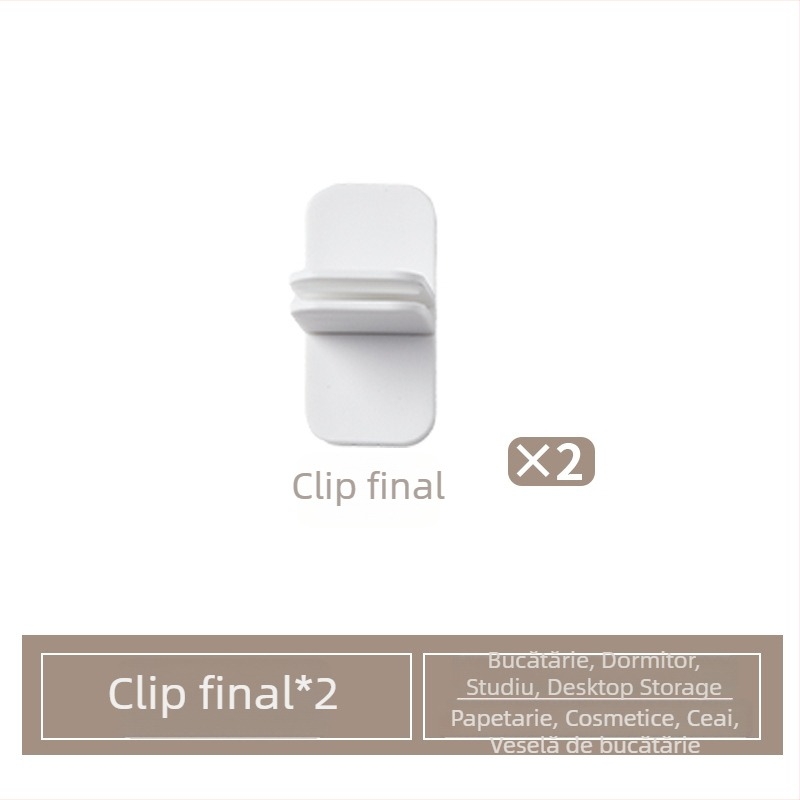 Organizator plastic pentru sertarul de bucătărie cu separator telescopic, stil japonez, 1 strat, instalare cu ventuză pe perete, Mai Qi