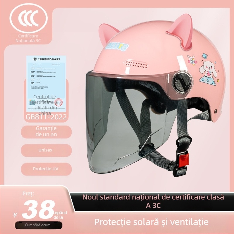 Casca ABS pentru vehicule electrice, certificat GB811-2022A, unisex pentru adulți, potrivit pentru deplasări zilnice