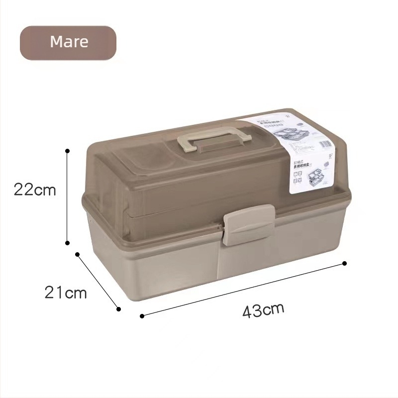 Cutie de unelte pentru artă cu 3 niveluri – cutie de depozitare pentru birou, PP plastic, 2L capacitate, imprimare logo, set de 6 bucăți