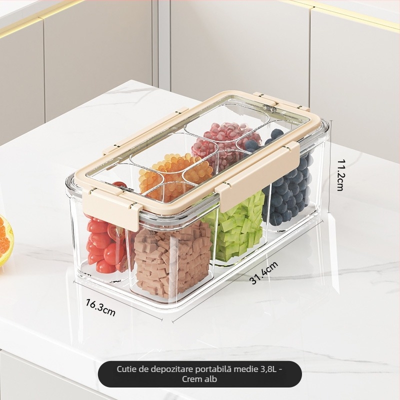 Cutie de depozitare pentru condimente, rezistentă la umezeală și etanșă, de calitate alimentară, pătrată, capacitate 2.1–3 L