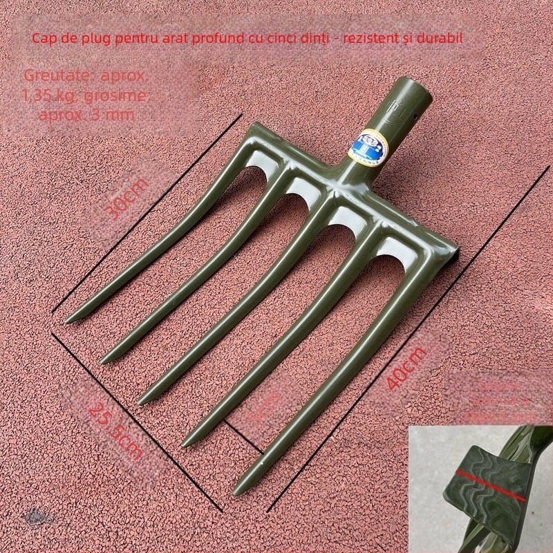 Furcă din oțel pentru afânarea și întoarcerea profundă a solului, operare manuală, oțel mangan, pentru agricultură