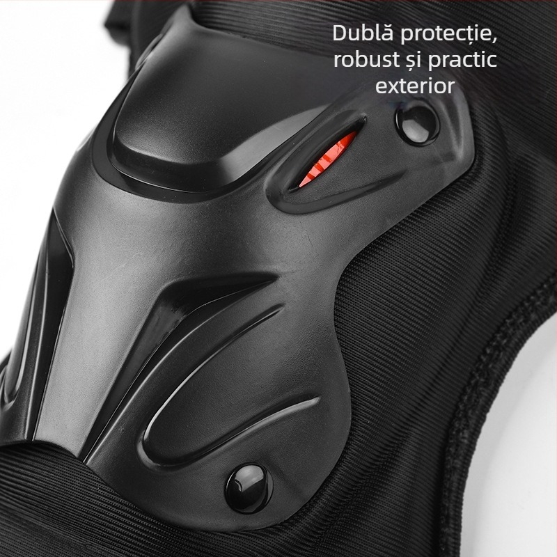 Protecții pentru genunchi și coate pentru ciclism, cu carcasă rigidă, căptușite cu fleece, rezistente la vânt, protecție de iarnă