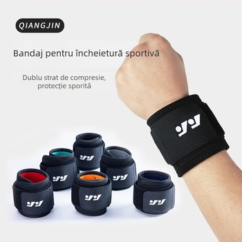 Protecție pentru încheietură pentru sport cu curea fixă și suport de compresie — neopren și țesătură Jiaji, potrivire universală, pentru baschet, badminton și volei