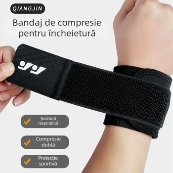 Protecție pentru încheietură pentru sport cu curea fixă și suport de compresie — neopren și țesătură Jiaji, potrivire universală, pentru baschet, badminton și volei