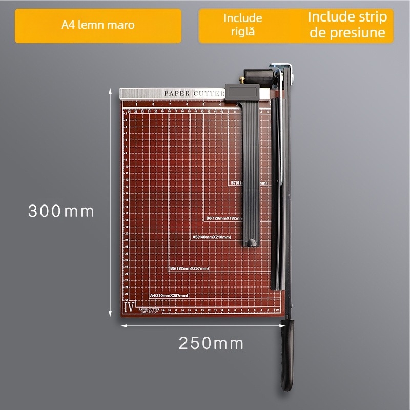 Auboshang tăietor de hârtie din plastic, manual, modelul 1