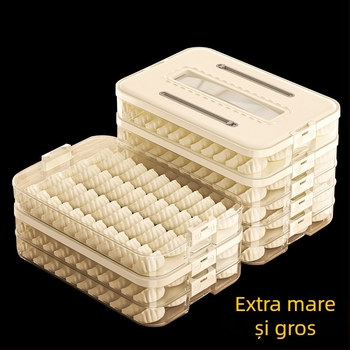 Cutie Arnoldin pentru dumplings – plastic, sigilată și portabilă, design simplu și modern