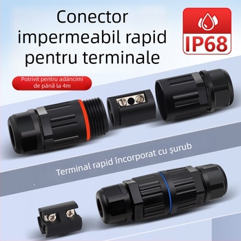 Conector mini impermeabil, cu pass-through, fără sudură, pentru exterior — Cow Hours