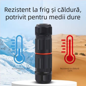 Conector mini impermeabil, cu pass-through, fără sudură, pentru exterior — Cow Hours
