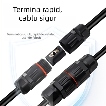 Conector mini impermeabil, cu pass-through, fără sudură, pentru exterior — Cow Hours