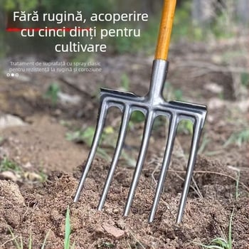 Furculă agricolă din oțel cu mangan înalt, pentru afânarea solului, capă de furcă într-o singură bucată, groasă; Marcă: Consultation; Principala zonă de vânzări: China; Industrii aplicabile: Consultation