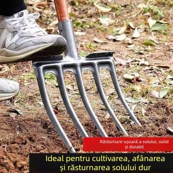 Furculă agricolă din oțel cu mangan înalt, pentru afânarea solului, capă de furcă într-o singură bucată, groasă; Marcă: Consultation; Principala zonă de vânzări: China; Industrii aplicabile: Consultation